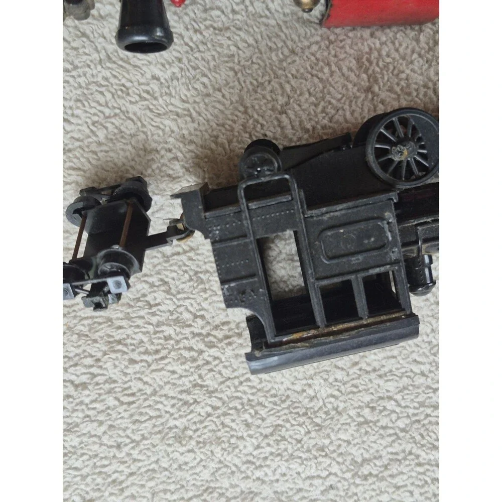 Vintage Plastic Toy Train Lot Steam Locomotives Cars Accessories Parts Repair
